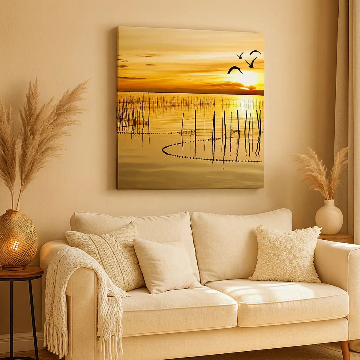 Schilderen op canvas - In de visserij - 30x30 cm