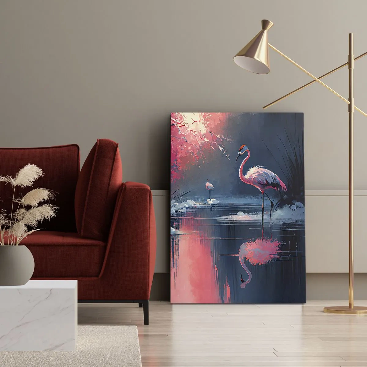 Schilderen op canvas - Een toevluchtsoord voor vogels - 50x70 cm