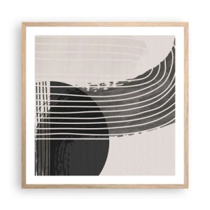 Een poster in een licht eiken lijst - Daar en terug - 60x60 cm