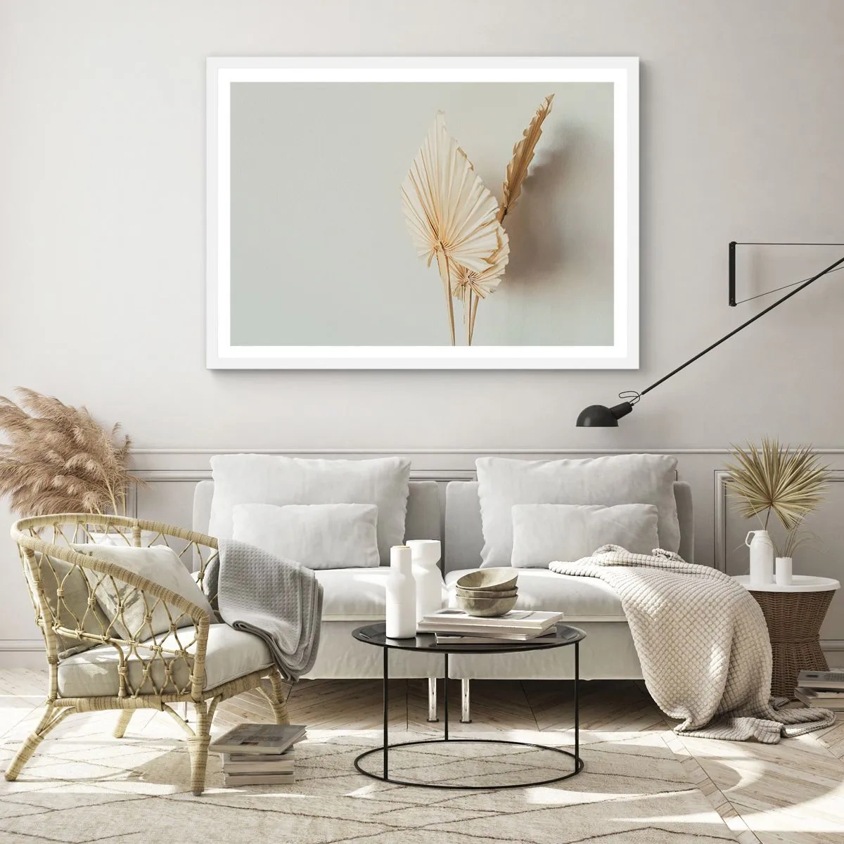 Poster in een witte lijst - Wanneer je verlichting nodig hebt - 50x40 cm