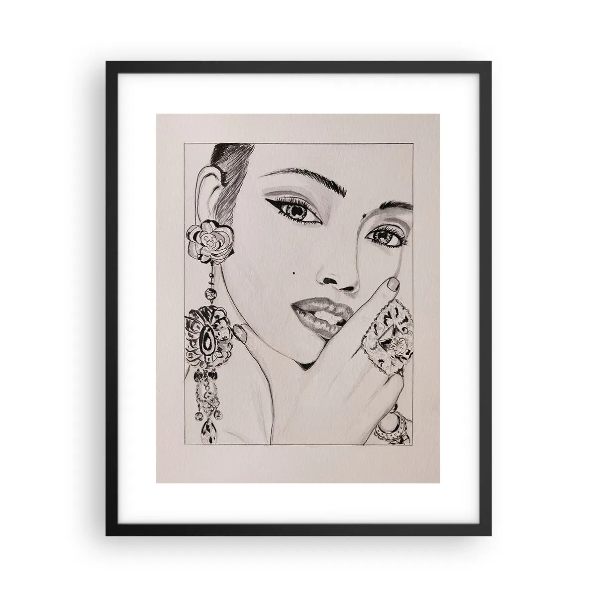 Poster in een zwarte lijst - Het mooiste juweeltje - 40x50 cm