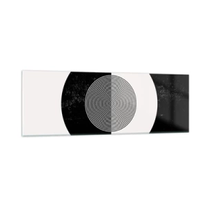 Schilderen op glas - Harmonie in zwart-wit - 90x30 cm