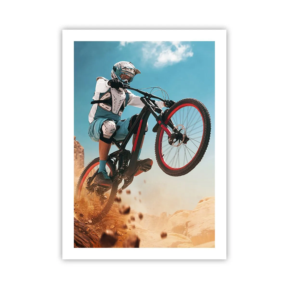 Poster - Fiets waanzin demon - 50x70 cm