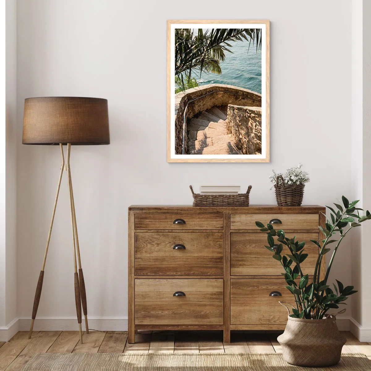Een poster in een licht eiken lijst - Onder de zon van Italië - 61x91 cm