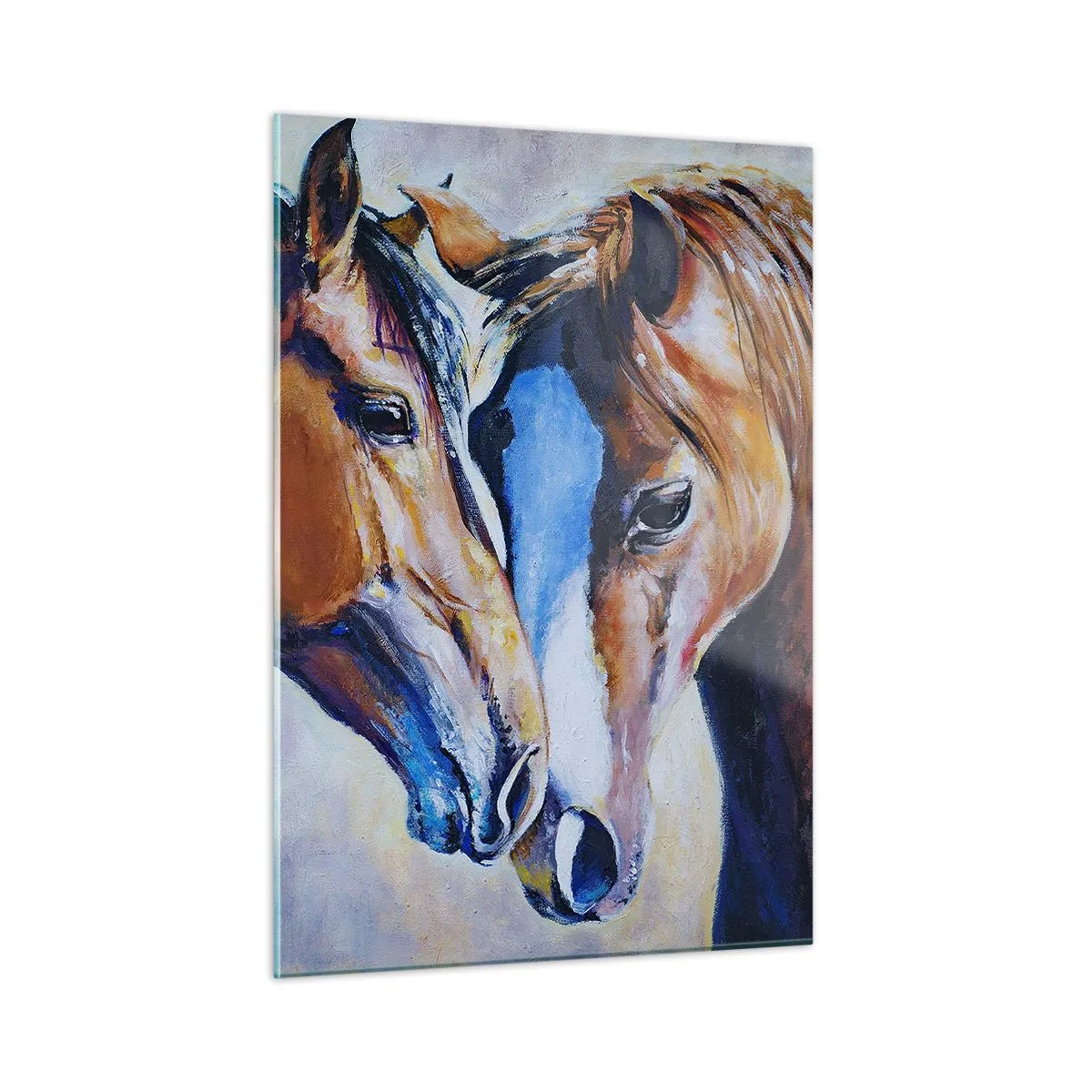 Schilderen op glas - Is het vriendschap? is het liefde? - 50x70 cm