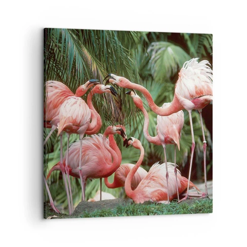 Schilderen op canvas - Middag roddels - 50x50 cm