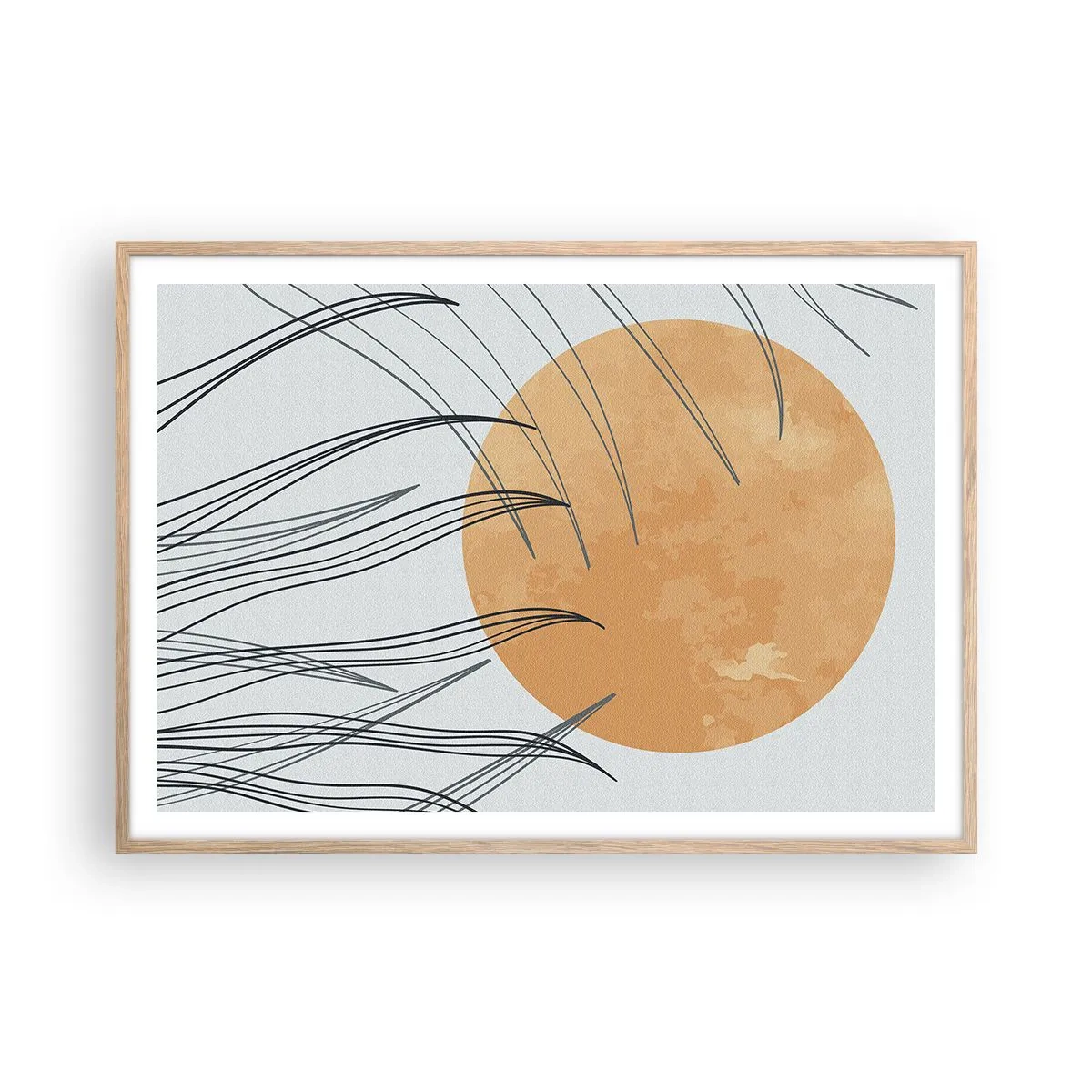 Een poster in een licht eiken lijst - Altijd naar de zon - 100x70 cm