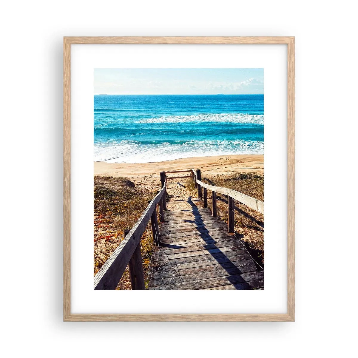 Een poster in een licht eiken lijst - Loop maar! - 40x50 cm