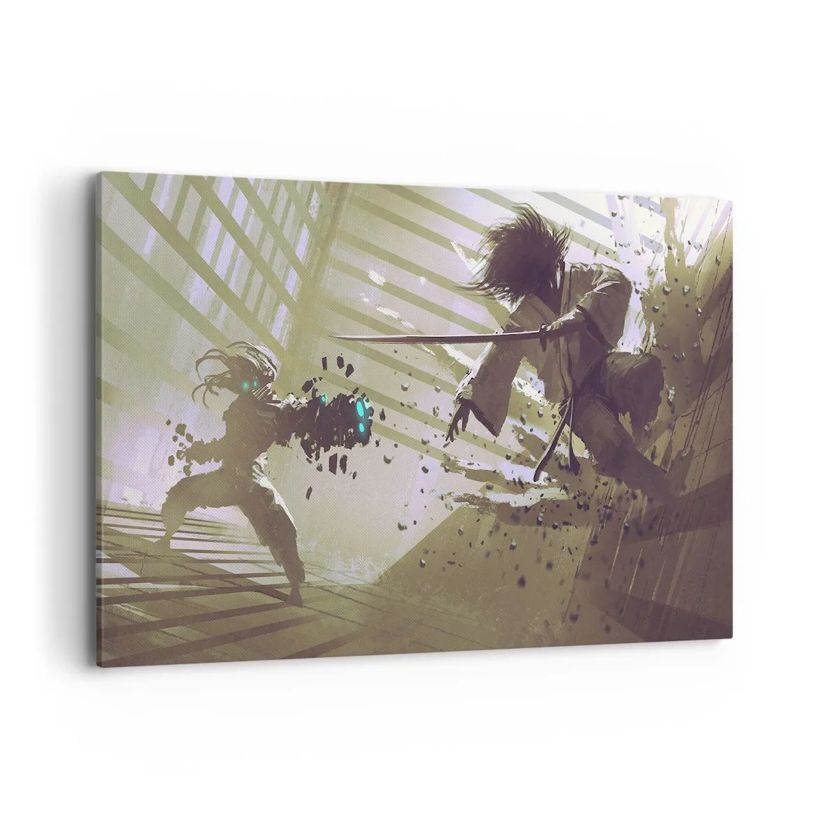 Schilderen op canvas - En je kunt een samoerai zijn - 100x70 cm