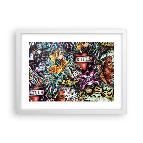 Poster in een witte lijst - De droom van de tatoeëerder - 40x30 cm