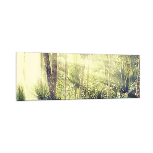Schilderen op glas - In groene hitte - 90x30 cm