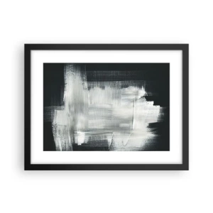 Poster in een zwarte lijst - Geweven van verticaal en horizontaal - 40x30 cm