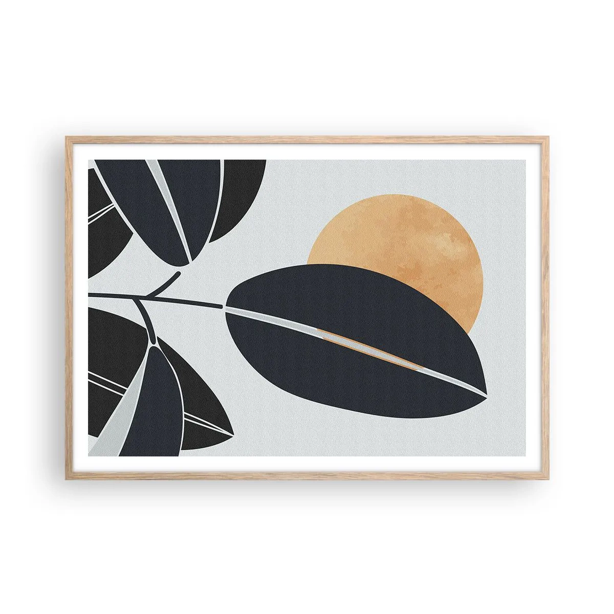 Een poster in een licht eiken lijst - Hete zomerdag - 100x70 cm