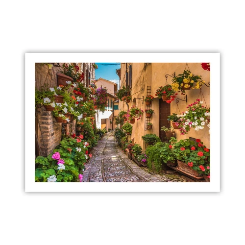 Poster - Italiaans zijstraatje - 70x50 cm