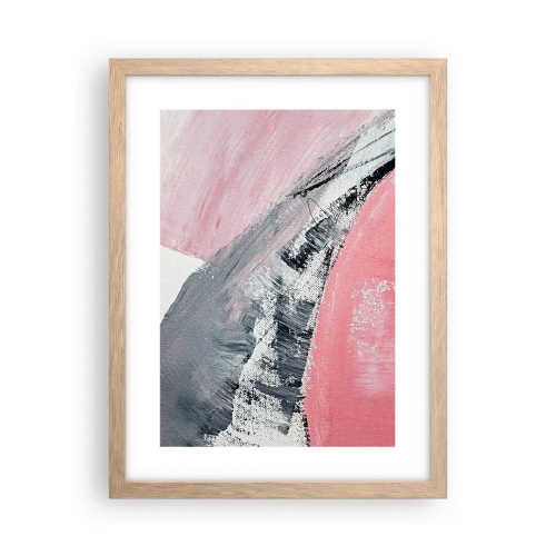 Een poster in een licht eiken lijst - Bijpassende compositie - 30x40 cm