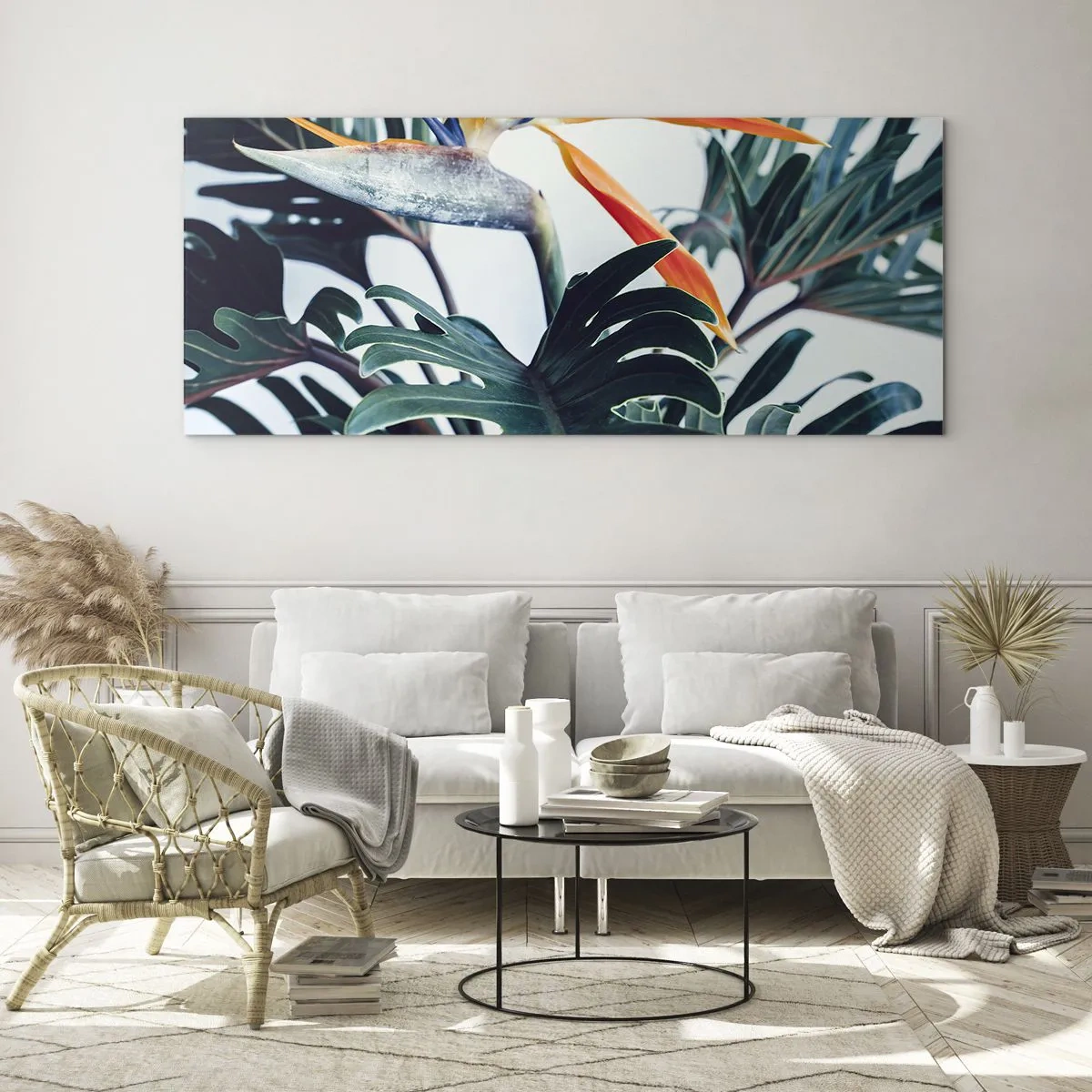 Schilderen op glas - Vogelstruik - 100x40 cm