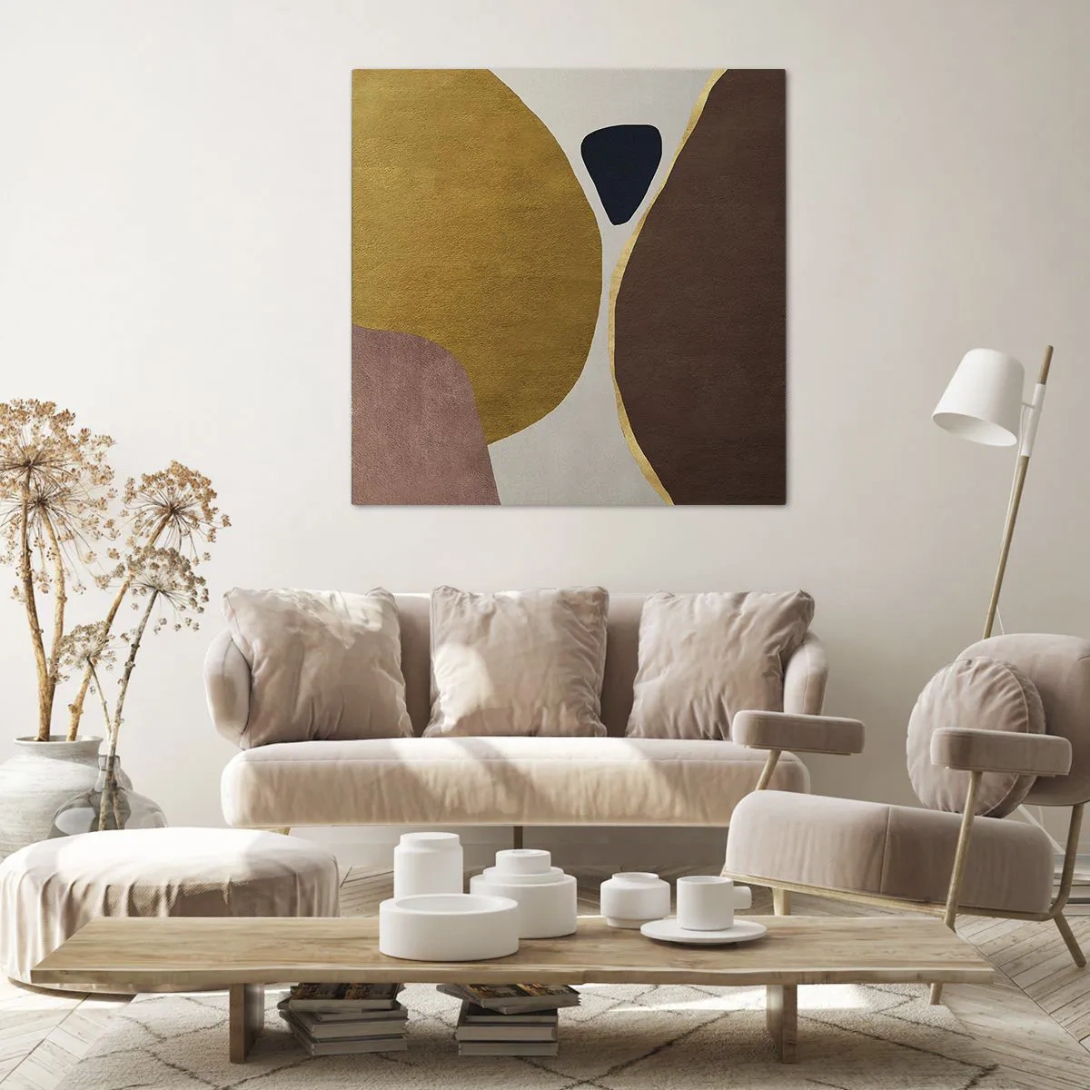 Schilderen op canvas - Abstractie – een plek in de ruimte - 70x70 cm