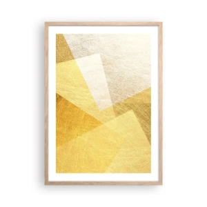 Een poster in een licht eiken lijst - Geometrie weer - 50x70 cm