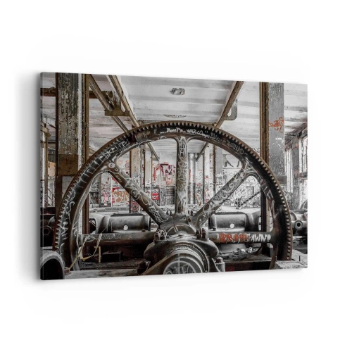 Schilderen op canvas - Het geheime leven van de fabriek - 100x70 cm