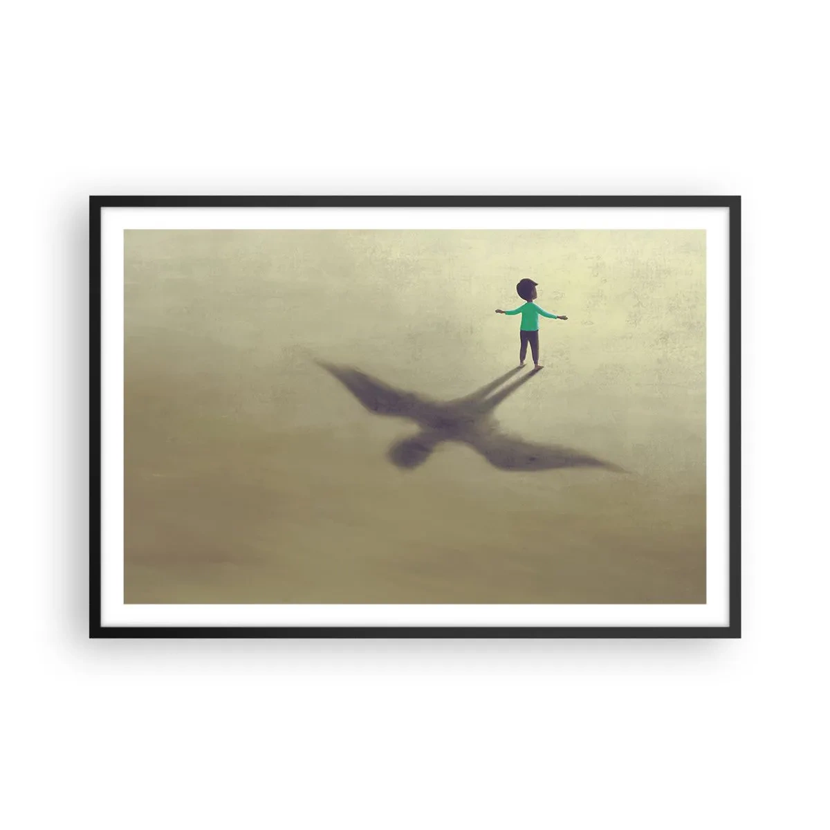 Poster in een zwarte lijst - De held van de toekomst - 91x61 cm