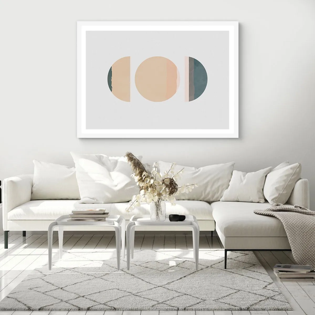 Poster in een witte lijst - Een Wiel achter een andere - 91x61 cm