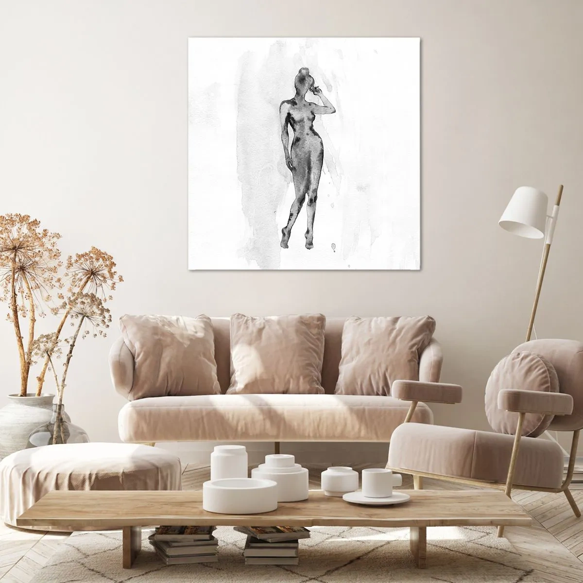 Schilderen op canvas - Een onderzoek naar het ideaal van vrouwelijkheid - 60x60 cm