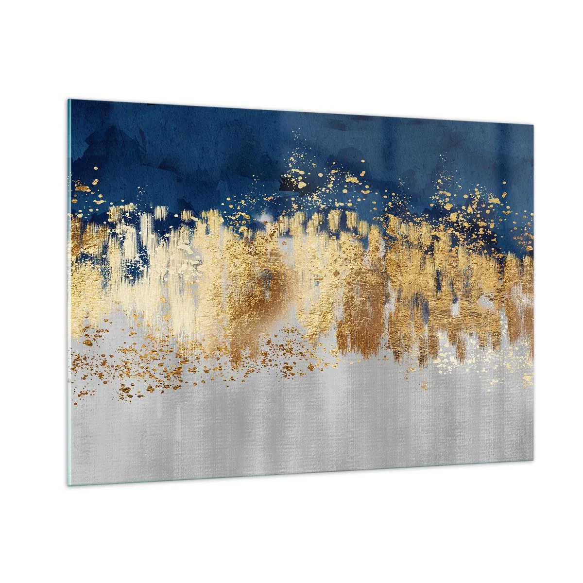 Schilderen op glas - Een moderne compositie met sprankeling - 100x70 cm