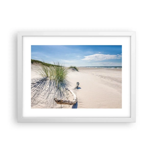 Poster in een witte lijst - De mooiste zandstrand? Oostzee-strand - 40x30 cm
