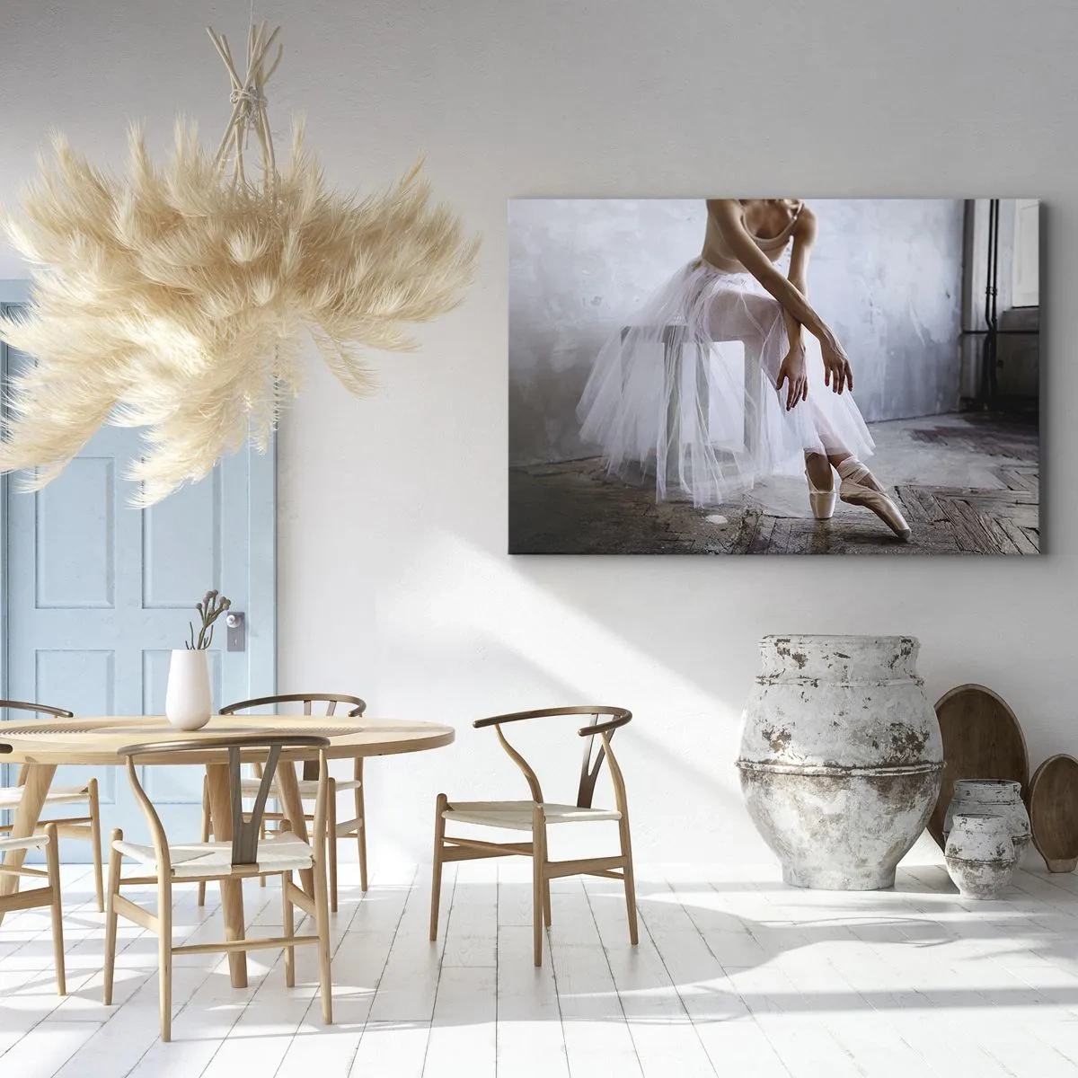 Schilderen op canvas - Voordat de oprijlichten schijnen - 120x80 cm