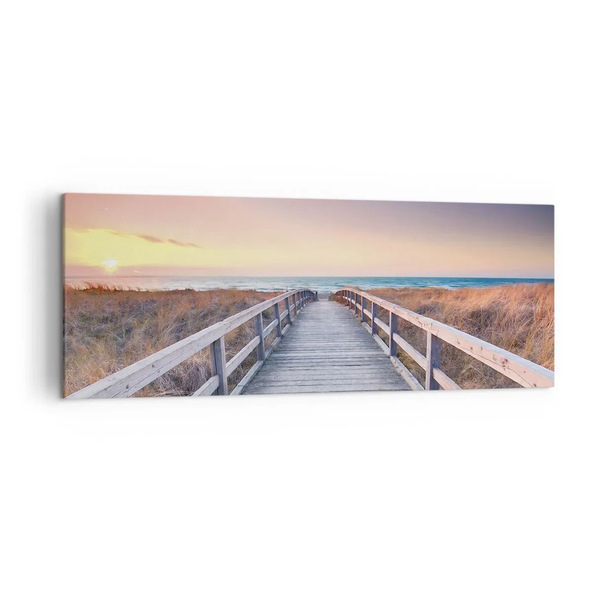 Schilderen op canvas - Baltische avond aurora - 140x50 cm