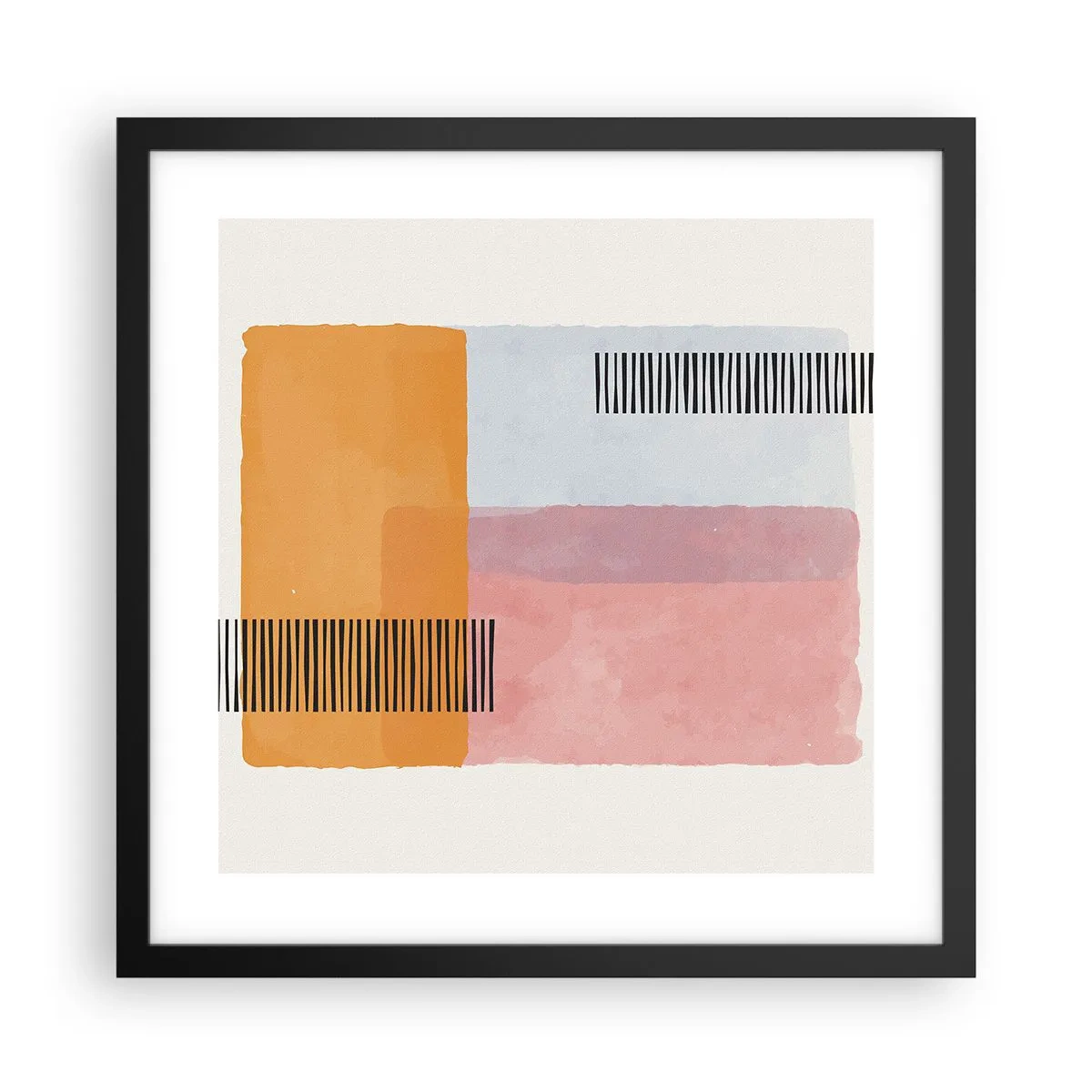 Poster in een zwarte lijst - Van hoek tot hoek - 40x40 cm