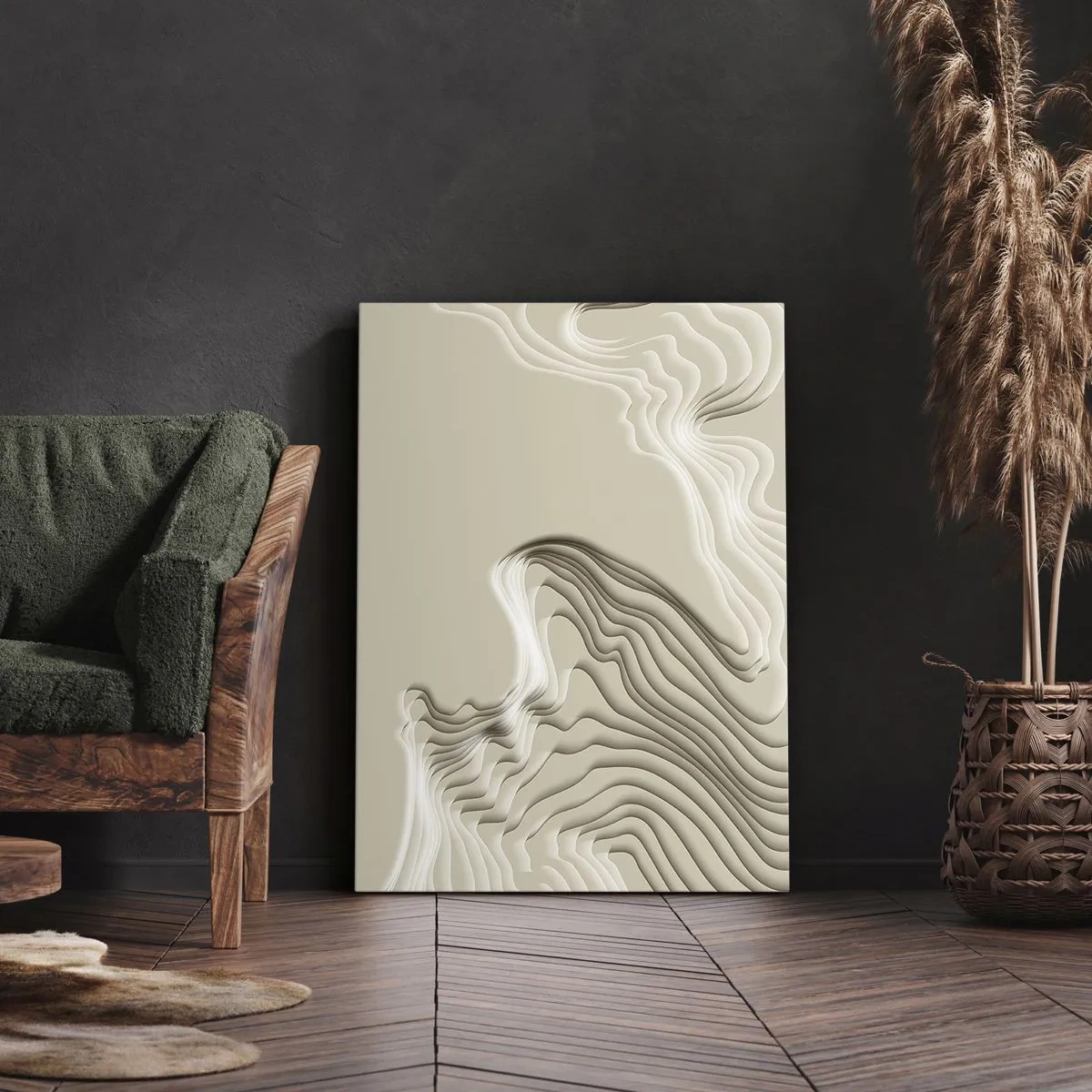 Schilderen op canvas - Kunst topografie - 45x80 cm