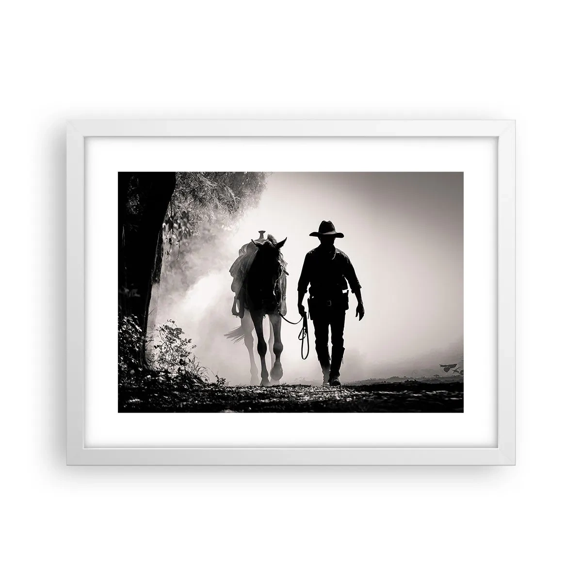 Poster in een witte lijst - Texas ochtend - 40x30 cm