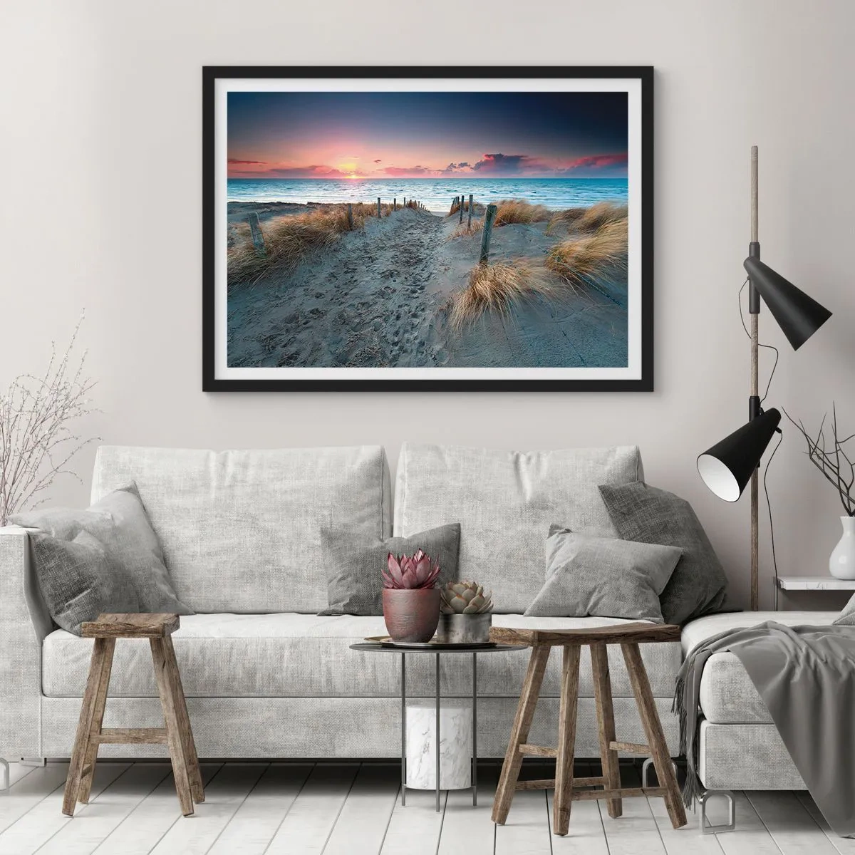 Poster in een zwarte lijst - Je liet een regenboog van licht stralend... - 50x40 cm