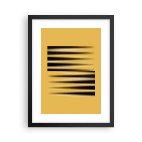 Poster in een zwarte lijst - Vierkant van tegenpolen - 30x40 cm