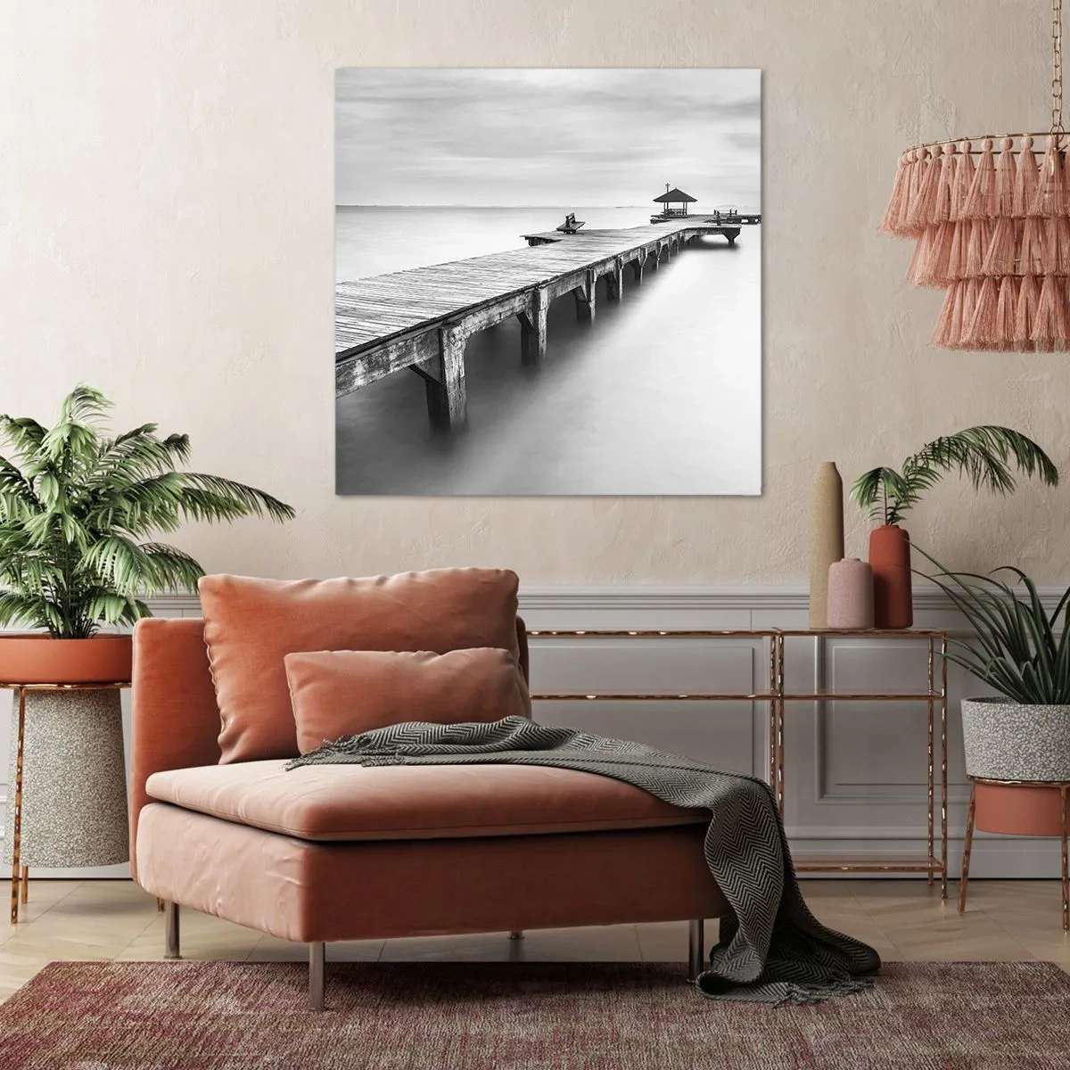 Schilderen op canvas - In de verte - 70x70 cm