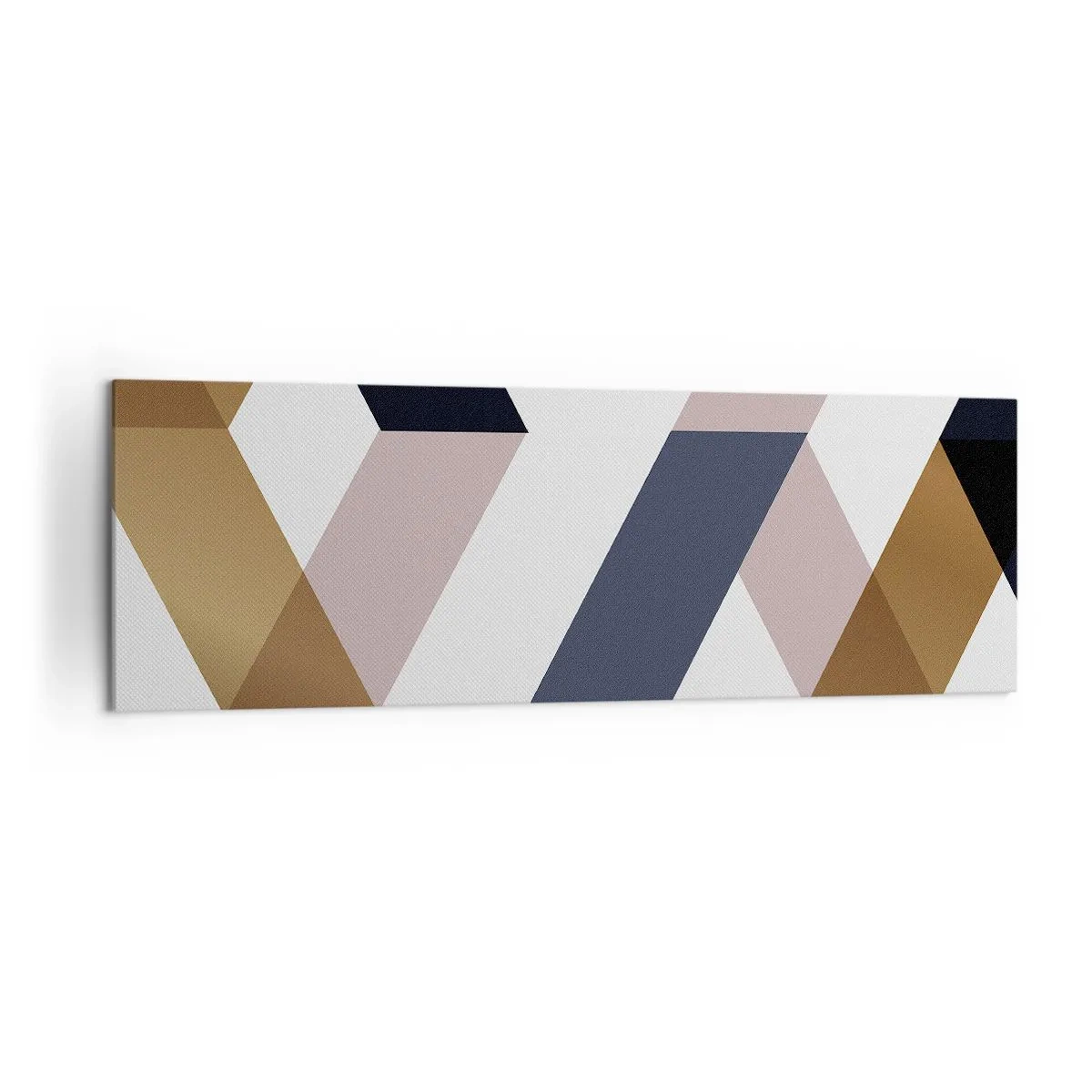 Schilderen op canvas - Vlakken en hoeken - 160x50 cm