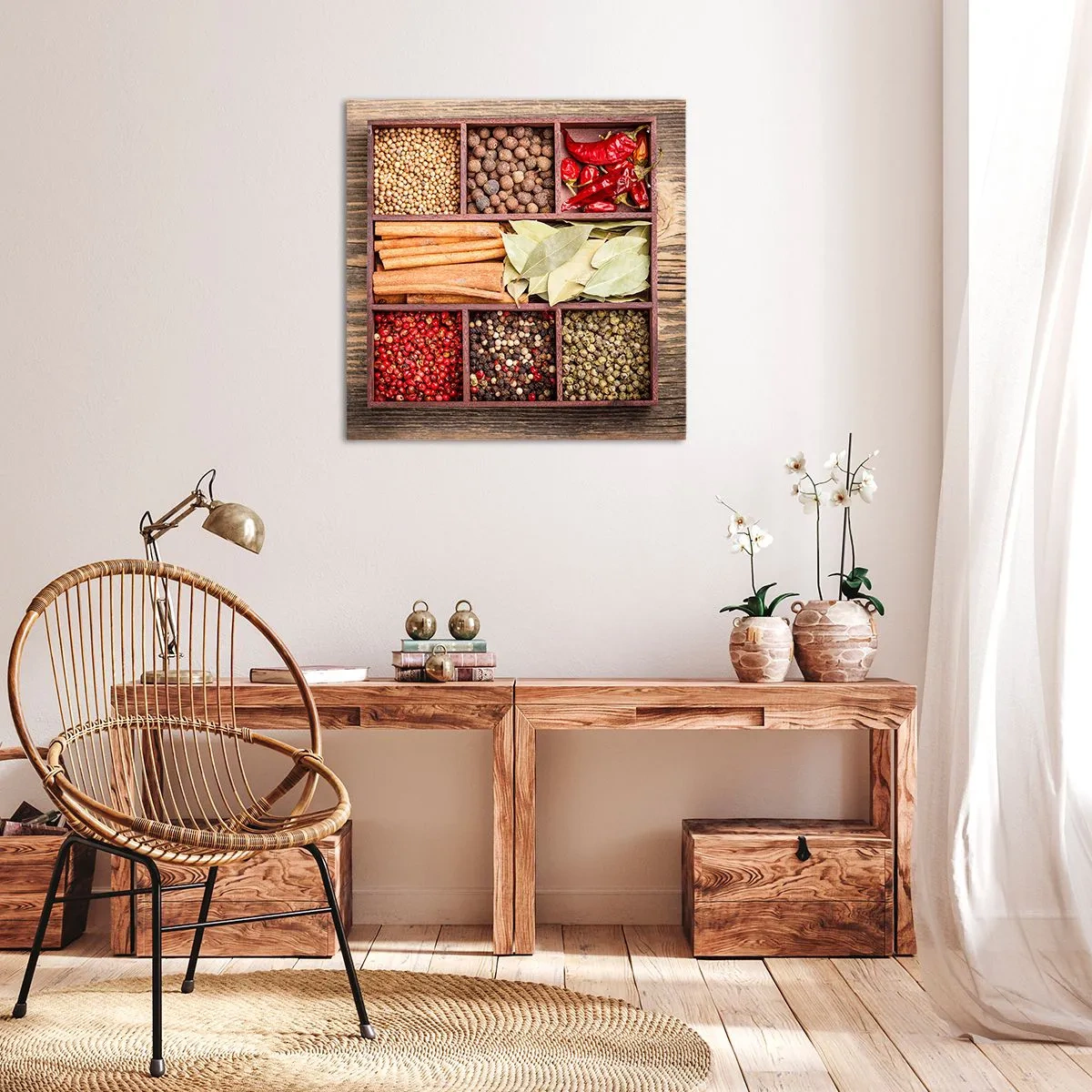 Schilderen op canvas - Volgorde van vormen, boeket van aroma's - 40x40 cm