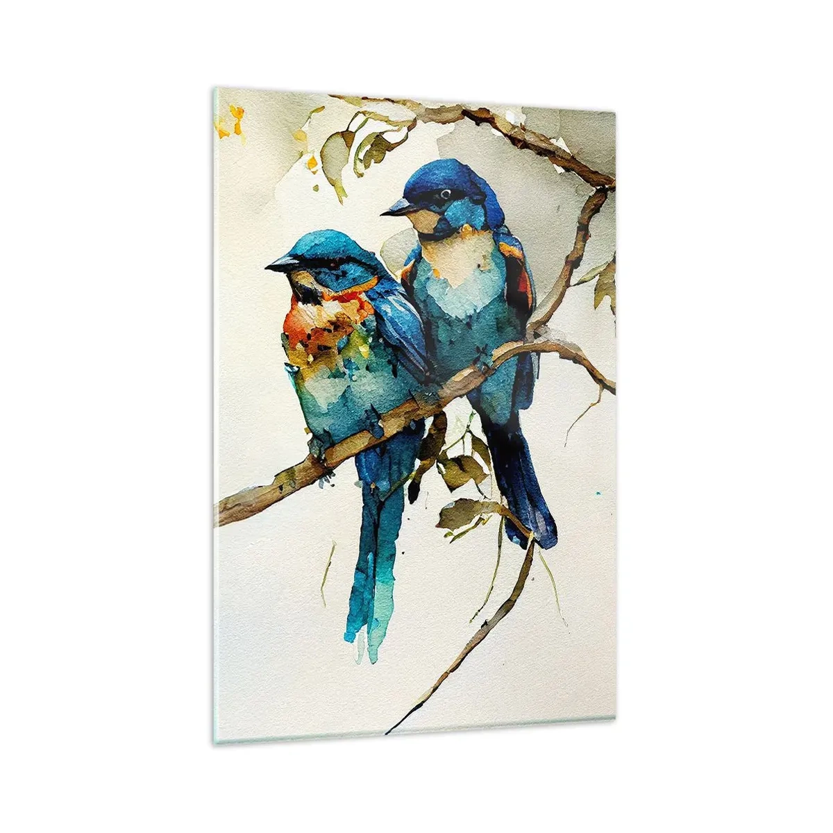 Schilderen op glas - Is hij boos geworden? - 80x120 cm