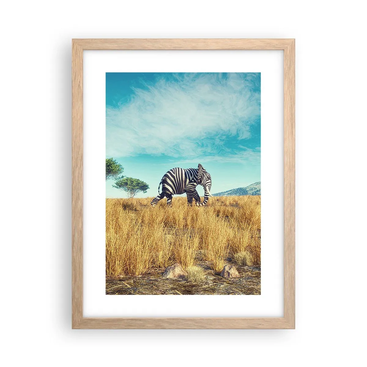 Een poster in een licht eiken lijst - Grijs is niet meer in de mode - 30x40 cm