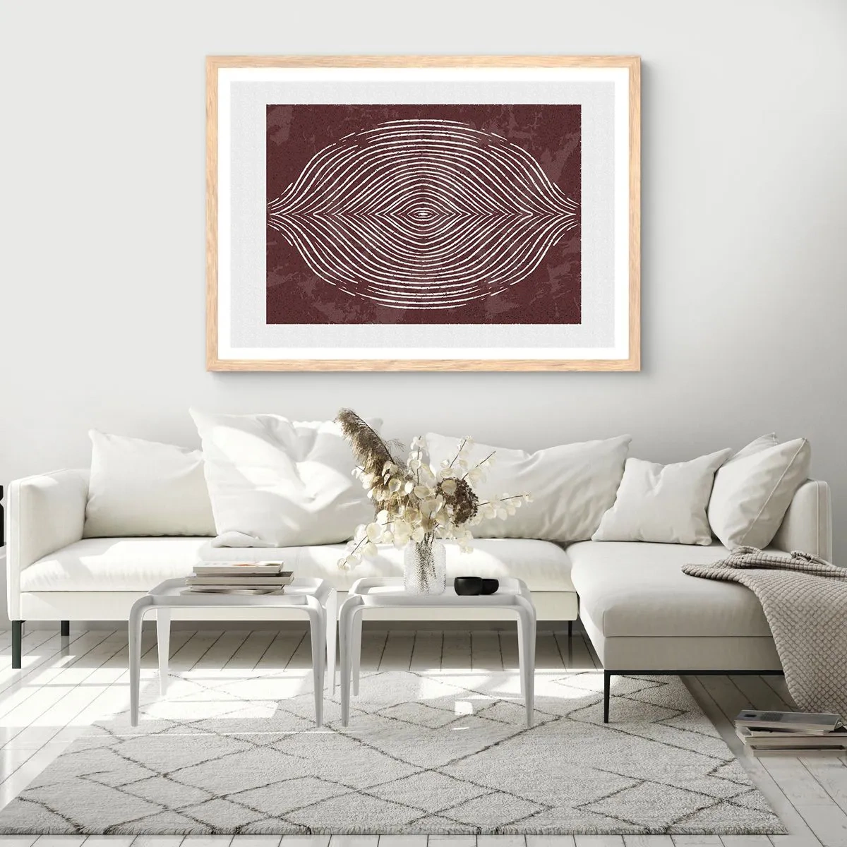 Een poster in een licht eiken lijst - De ruimte spreekt - 91x61 cm