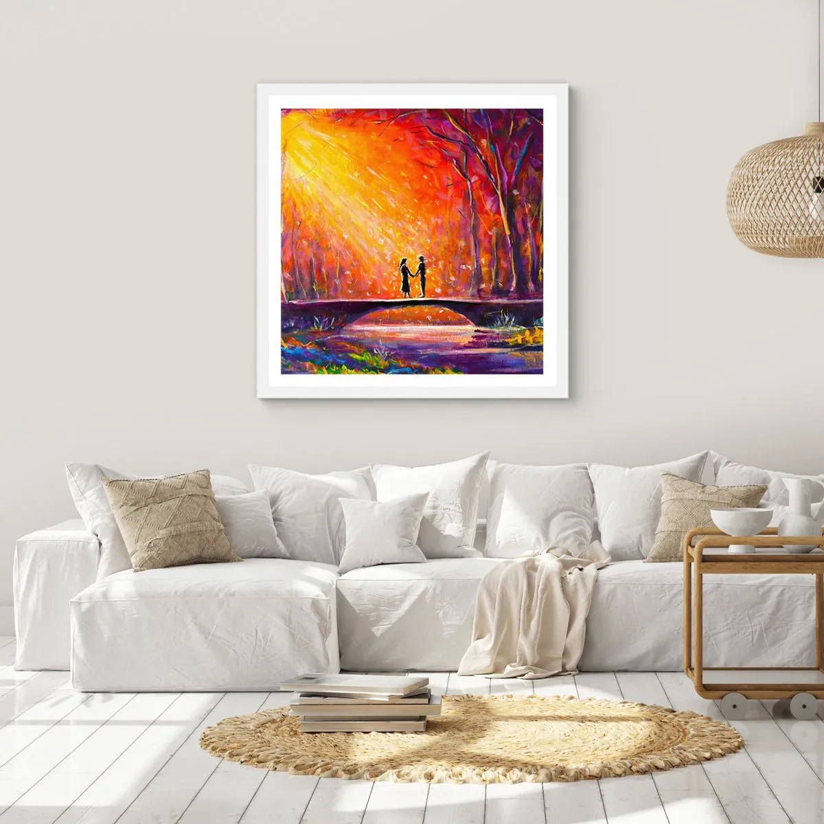 Poster in een witte lijst - De hemel houdt ook van hen - 40x40 cm