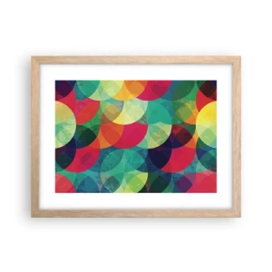 Een poster in een licht eiken lijst - Beklimming naar de regenboog - 40x30 cm