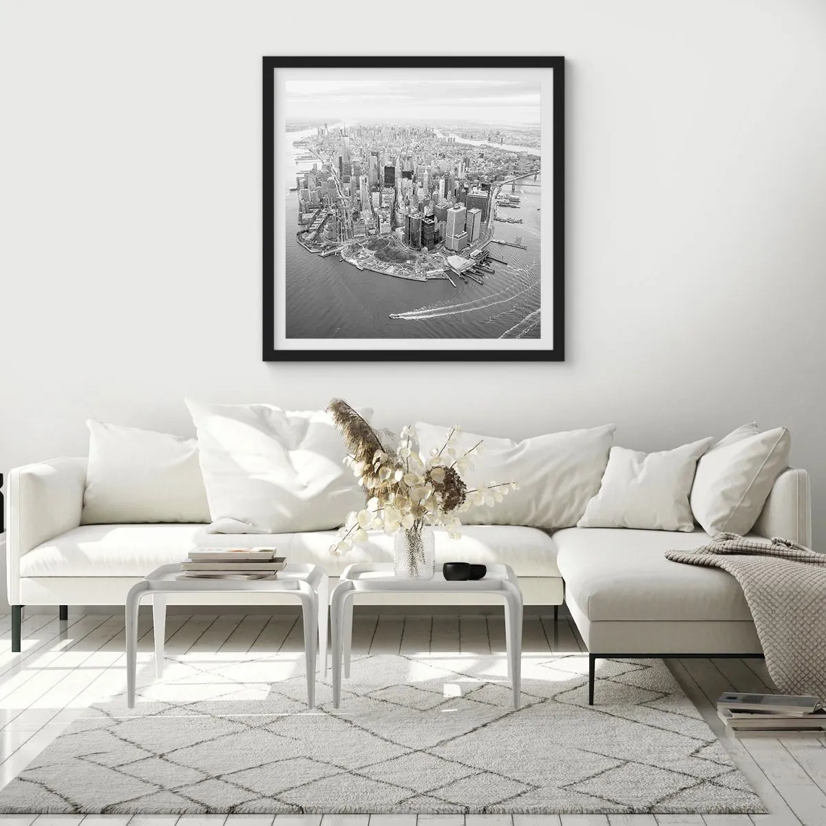 Poster in een zwarte lijst - Hoe niet lief te hebben? - 50x50 cm