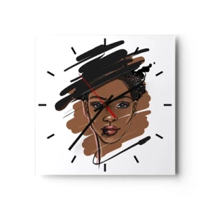 Wandklok - Klok - Zoet als chocolade - 30x30 cm