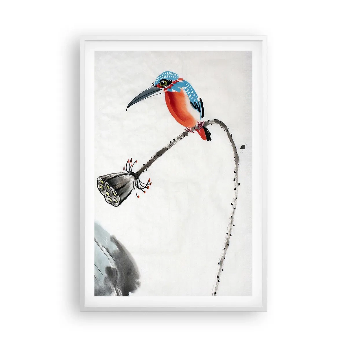 Poster in een witte lijst - Het leven van de weide - 61x91 cm