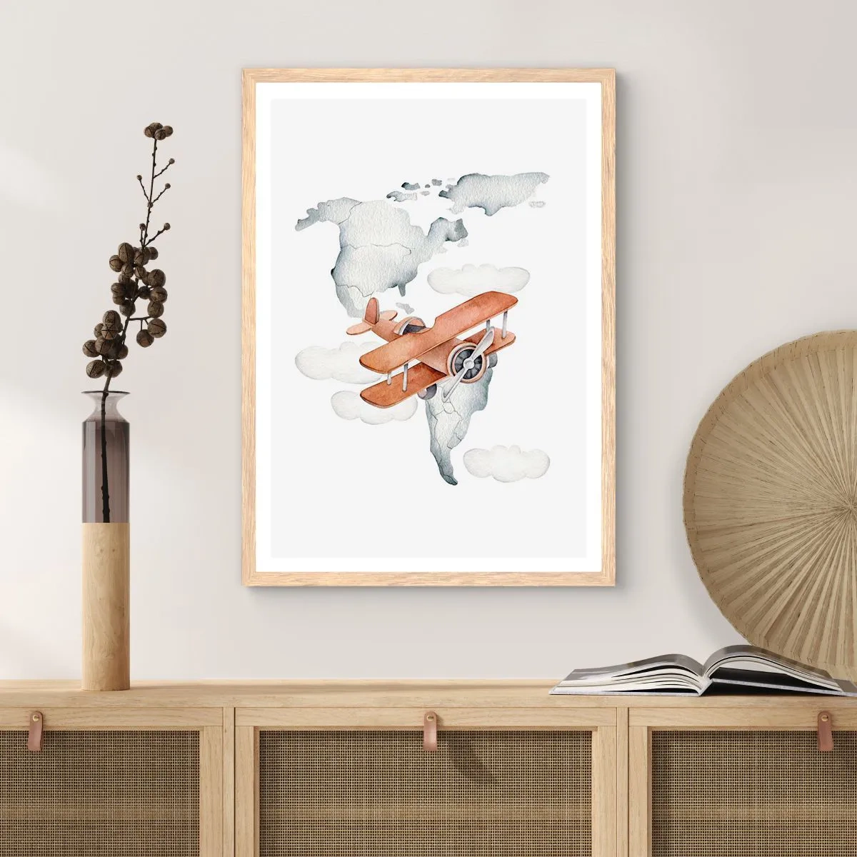 Een poster in een licht eiken lijst - In een pioniersgeest - 40x50 cm