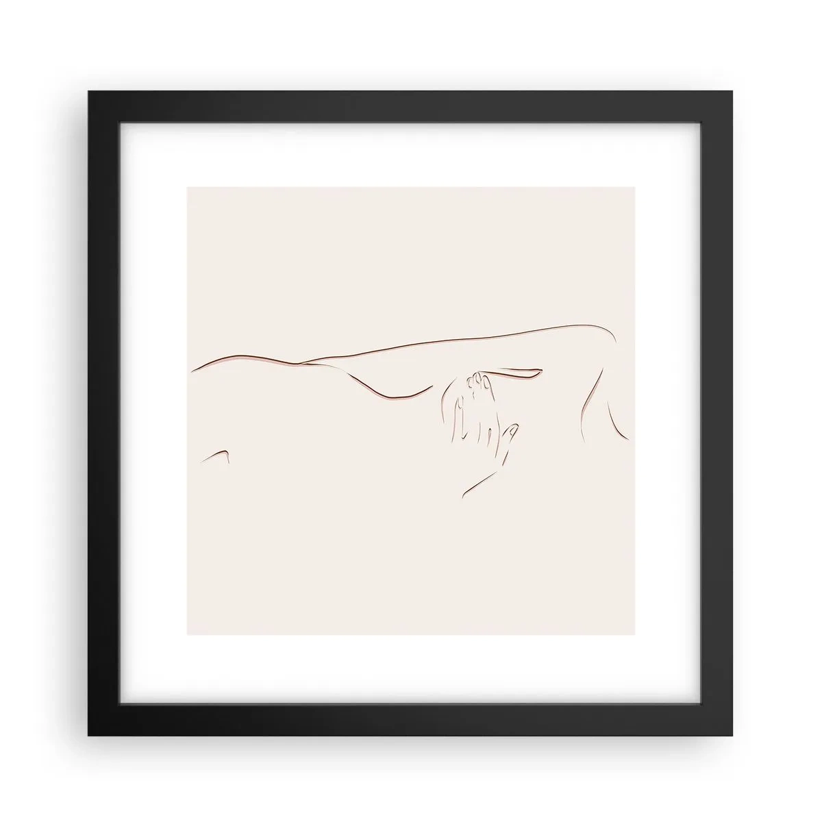 Poster in een zwarte lijst - De vorm van verlangen - 30x30 cm