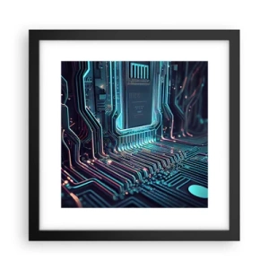 Poster in een zwarte lijst - Ik ben aan het denken… - 30x30 cm