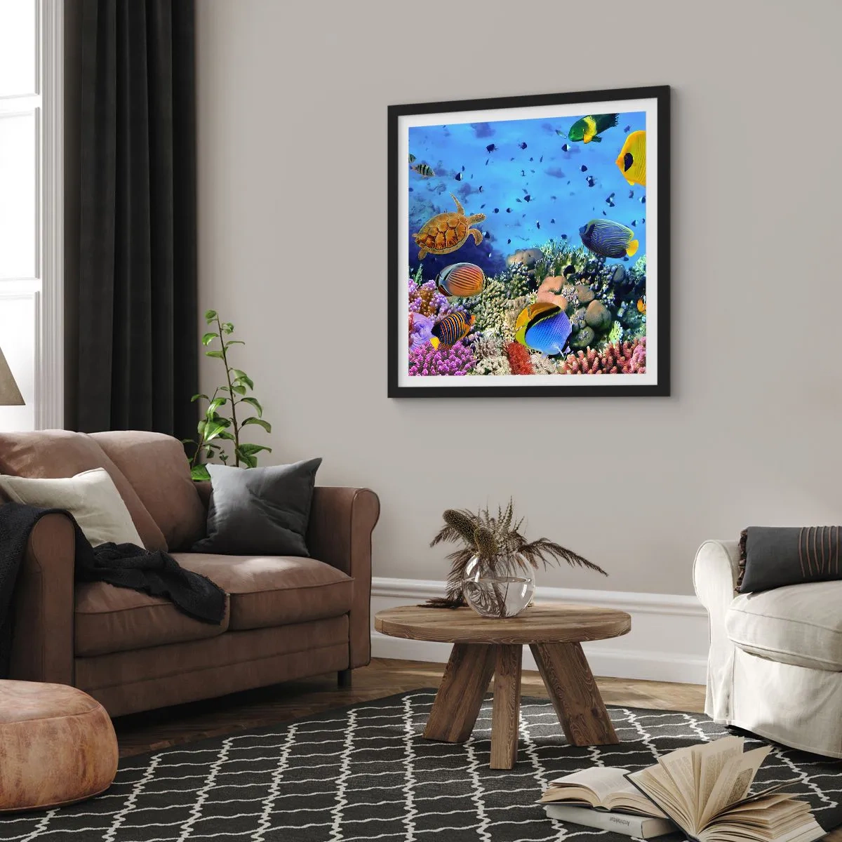 Poster in een zwarte lijst - En wat weten we over het leven... - 60x60 cm